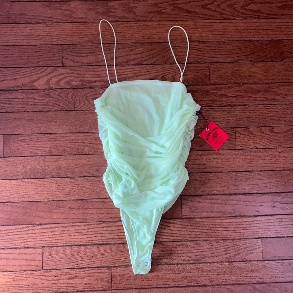 Neon green bodysuit